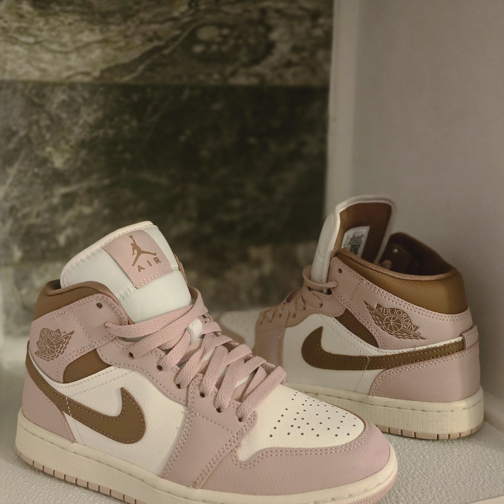 Jordan Women's Sneakers in Pink and Brown